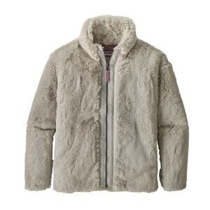 Patagonia Girls Lunar Frost Faux Fur Jacket Gray Size 2XL (16-18) NWOT
